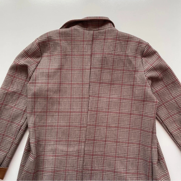 Papaya Plaid Open Front Tan Neutral Coat for Fall Size Medium - Picture 9 of 14